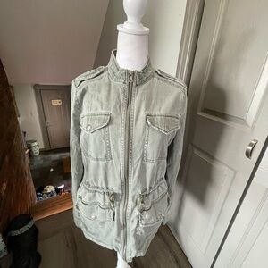 Women's Express Gray/Green Utility Jacket